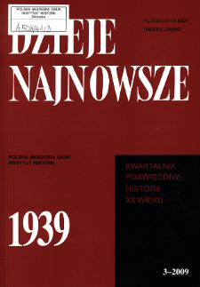 Dzieje Najnowsze : [kwartalnik poświęcony historii XX wieku] R. 41 z. 3 (2009)