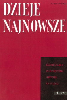 Dzieje Najnowsze : [kwartalnik poświęcony historii XX wieku] R. 11 z. 4 (1979), In memoriam