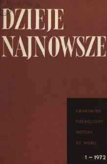 Dzieje Najnowsze : [kwartalnik poświęcony historii XX wieku] R. 4 z. 1 (1972), Artykuły recenzyjne i recenzje