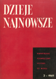Dzieje Najnowsze : [kwartalnik poświęcony historii XX wieku] R. 1 z. 2 (1969), Artykuły recenzyjne i recenzje