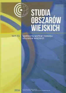 I. Społeczne uwarunkowania rozwoju wsi i kapitał społeczny wsi