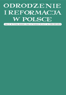 Odrodzenie i Reformacja w Polsce T. 60 (2016), Materiały