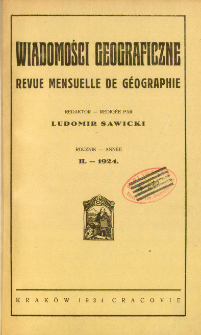 Wiadomości Geograficzne R. 2 (1924)