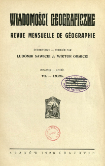 Wiadomości Geograficzne R. 6 (1928)