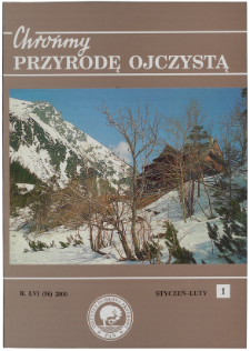 Chrońmy Przyrodę Ojczystą Tom 56 z. 1 (2000)