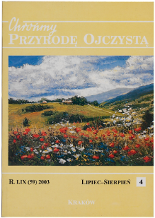 Chrońmy Przyrodę Ojczystą Tom 59 z. 4 (2003)